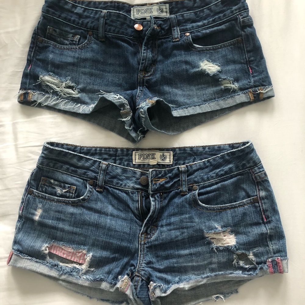 TWO PAIRS VS Pink denim shorts